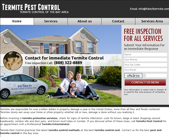Termite Pest Control web screenshot