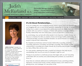 Judith McFarland, M.A. web screenshot