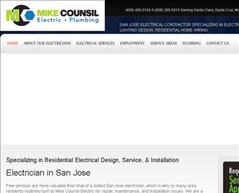 Mike Counsil Electric, Inc. web screenshot