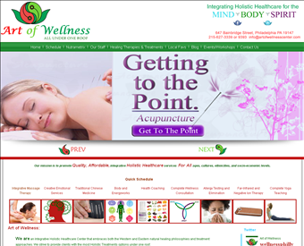 Art of Wellness web screenshot