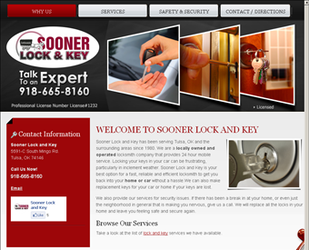 Sooner Lock & Key web screenshot