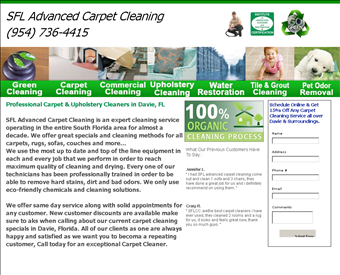 SFL Advanced Carpet Cleaning web screenshot