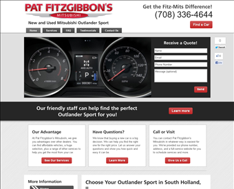 Fitzgibbon's Mitsubishi web screenshot