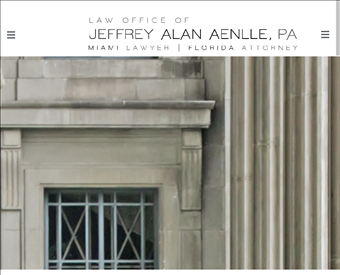 Law Offices of Jeffrey Alan Aenlle, PA web screenshot