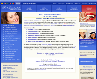 The International Center for Dental Excellence web screenshot
