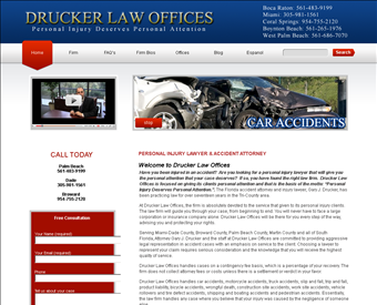 Drucker Law Offices web screenshot