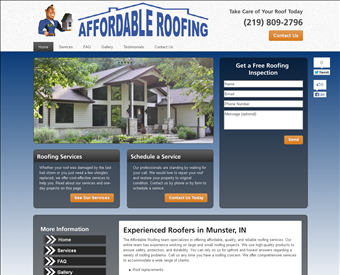 Affordable Roofing web screenshot