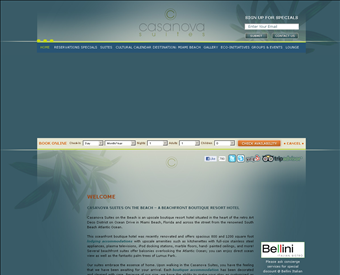 Casanova Suites Miami web screenshot