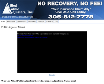 Allied Public Adjusters Inc. web screenshot