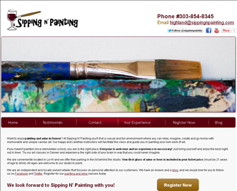 Sipping n Painting web screenshot