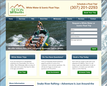 Teton Whitewater web screenshot