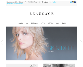 Beaucage Salon web screenshot