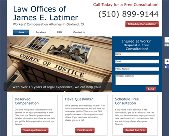 Law Offices of James E. Latimer web screenshot