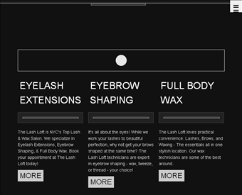 The Lash Loft web screenshot