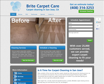 Brite Carpet Care, Inc. web screenshot