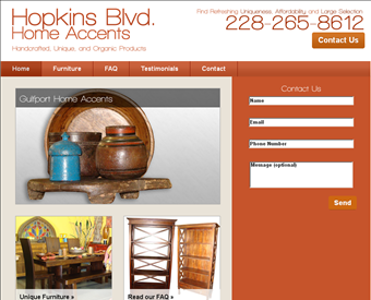 Hopkins Blvd Home Accents web screenshot