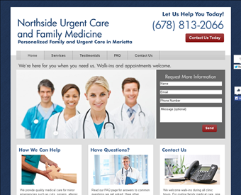 Northside Urgent Care & Family Medicine web screenshot