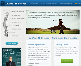 Dr. Paul M. Brisson web screenshot