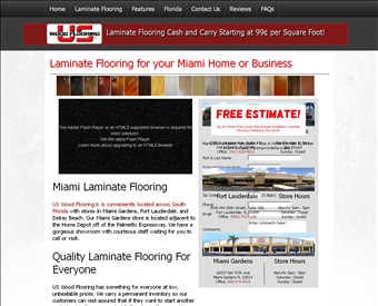 US Wood Flooring web screenshot