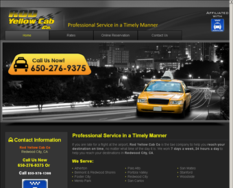Rod Yellow Cab Co. web screenshot