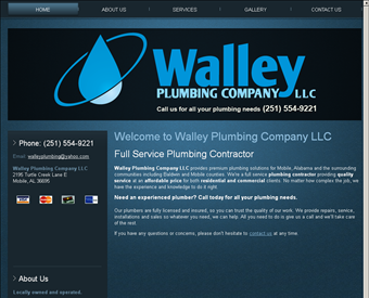Walley Plumbing Company web screenshot