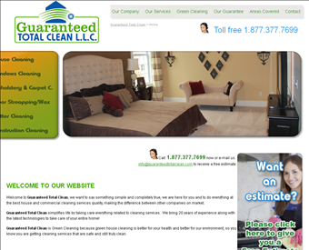 GUARANTEED TOTAL CLEAN LLC web screenshot