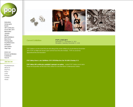 Pop Santa Fe web screenshot
