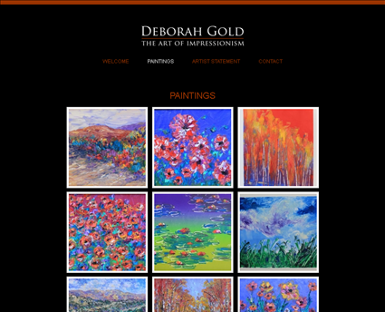 Deborah Gold Gallery web screenshot