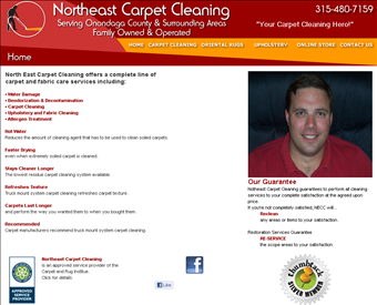 Northeast Carpet Cleaning web screenshot