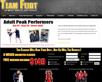 Impact Martial Arts & Fitness - Team Feidt web screenshot