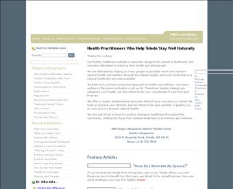 ABA Chiropractic - Chronic Pain Chiropractors Toledo web screenshot