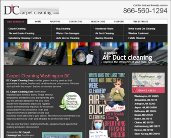DC Carpet Cleaning web screenshot