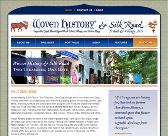 Woven History web screenshot
