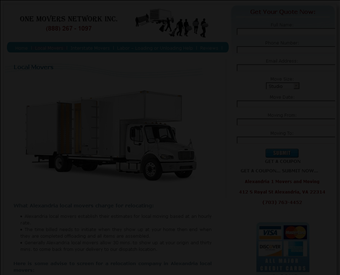 Alexandria 1 Movers and Moving web screenshot