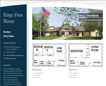 Kings View Manor web screenshot