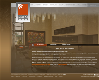 Siena Park Apartment Homes web screenshot