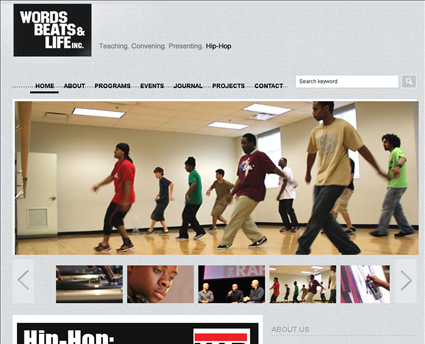 Words Beats and Life web screenshot