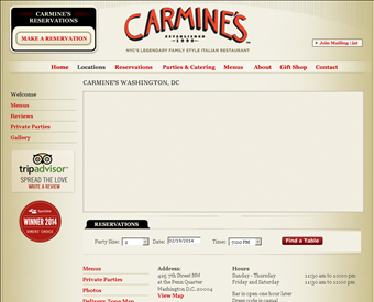 Carmine's web screenshot