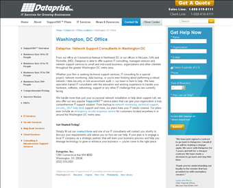 Dataprise IT Services web screenshot