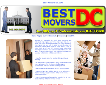 Best Movers DC web screenshot