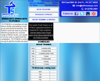 TS Fitness NYC web screenshot