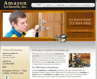 Amazon Locksmith, Inc. web screenshot