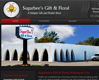 Sugarbee's Gift & Floral web screenshot