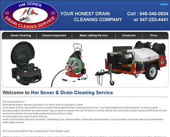 HM Sewer Service web screenshot