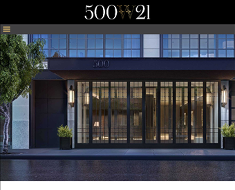 500 West 21 web screenshot