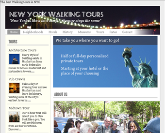 New York Walking Tours web screenshot