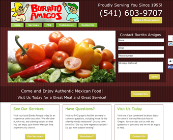 Burrito Amigos web screenshot