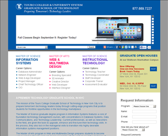 Touro College Graduate School Of Technology web screenshot