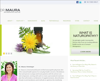 Dr. Maura Henninger, ND web screenshot