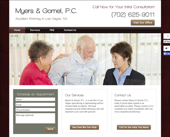 Myers & Gomel, P.C. web screenshot
